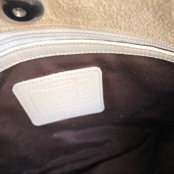 Vintage Coach Suede Leather Shoulder Bag - Picture 6 of 8